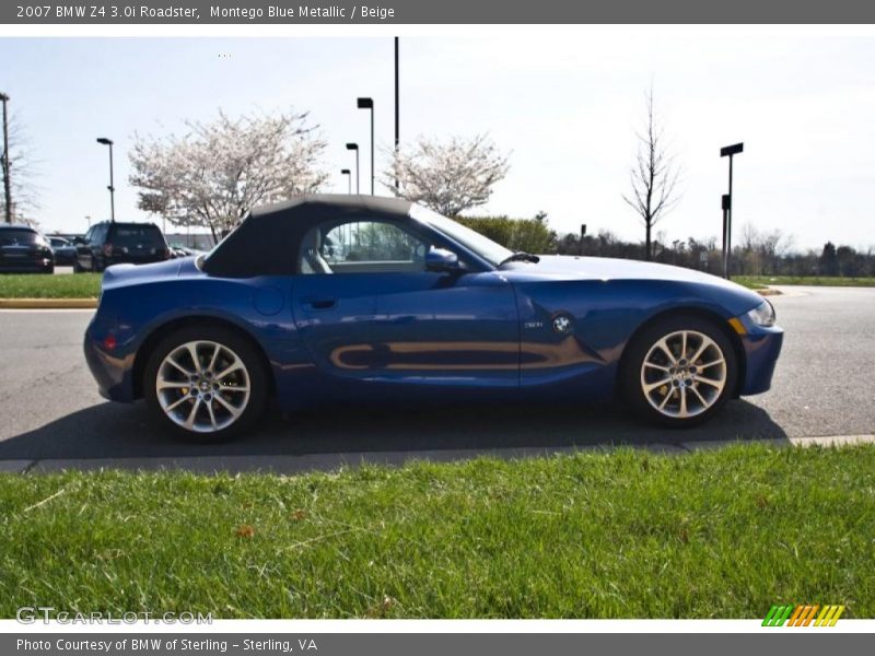 Montego Blue Metallic / Beige 2007 BMW Z4 3.0i Roadster