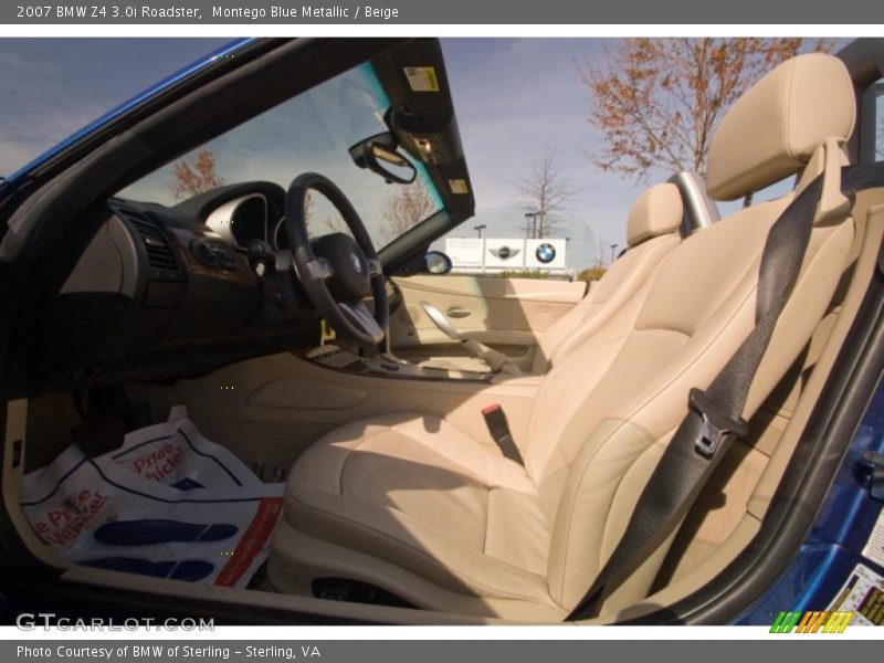 Montego Blue Metallic / Beige 2007 BMW Z4 3.0i Roadster
