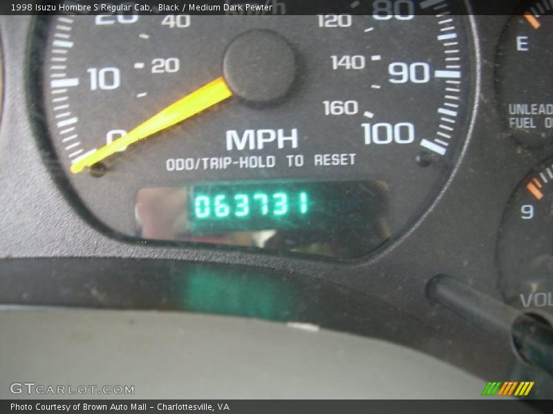 Black / Medium Dark Pewter 1998 Isuzu Hombre S Regular Cab