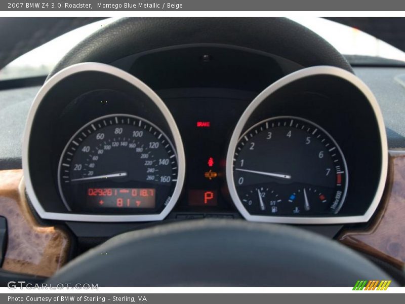 Montego Blue Metallic / Beige 2007 BMW Z4 3.0i Roadster