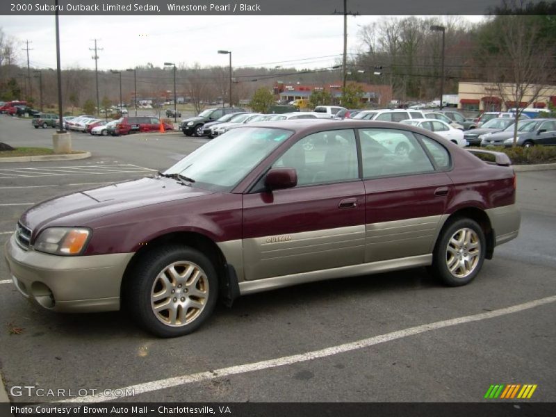 Winestone Pearl / Black 2000 Subaru Outback Limited Sedan