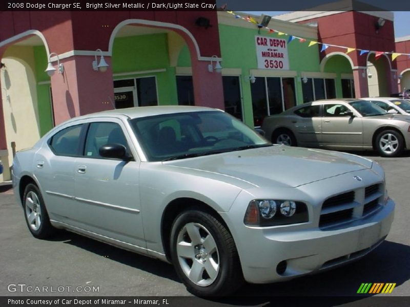 Bright Silver Metallic / Dark/Light Slate Gray 2008 Dodge Charger SE