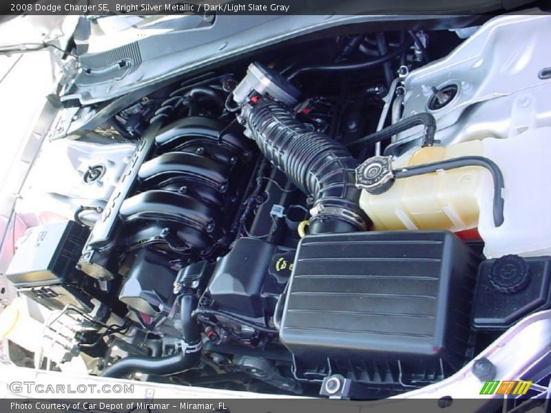 Bright Silver Metallic / Dark/Light Slate Gray 2008 Dodge Charger SE
