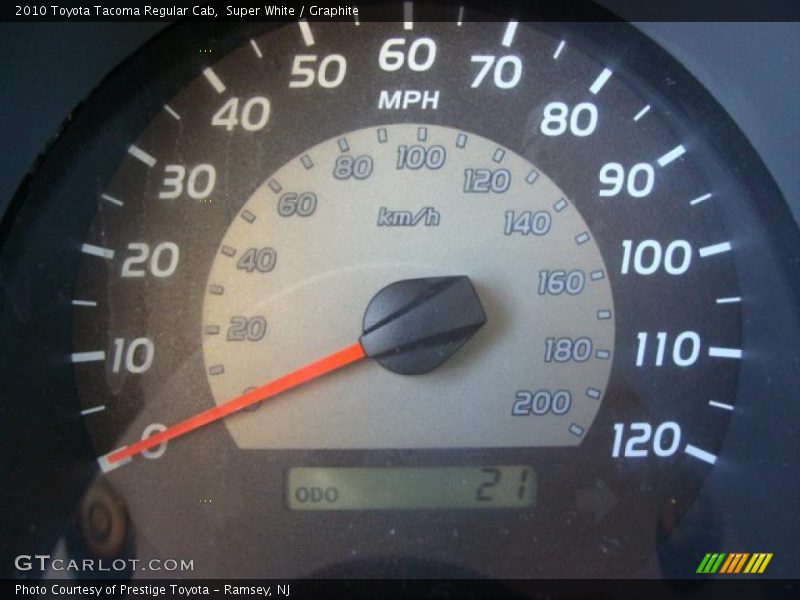 Super White / Graphite 2010 Toyota Tacoma Regular Cab