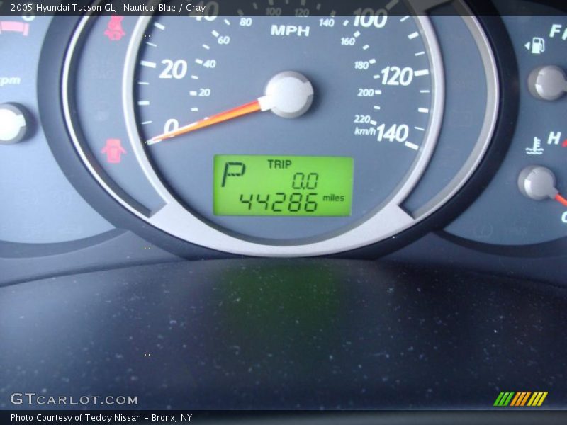 Nautical Blue / Gray 2005 Hyundai Tucson GL