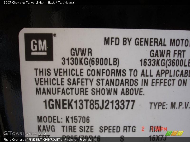 Black / Tan/Neutral 2005 Chevrolet Tahoe LS 4x4