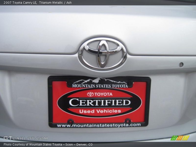 Titanium Metallic / Ash 2007 Toyota Camry LE