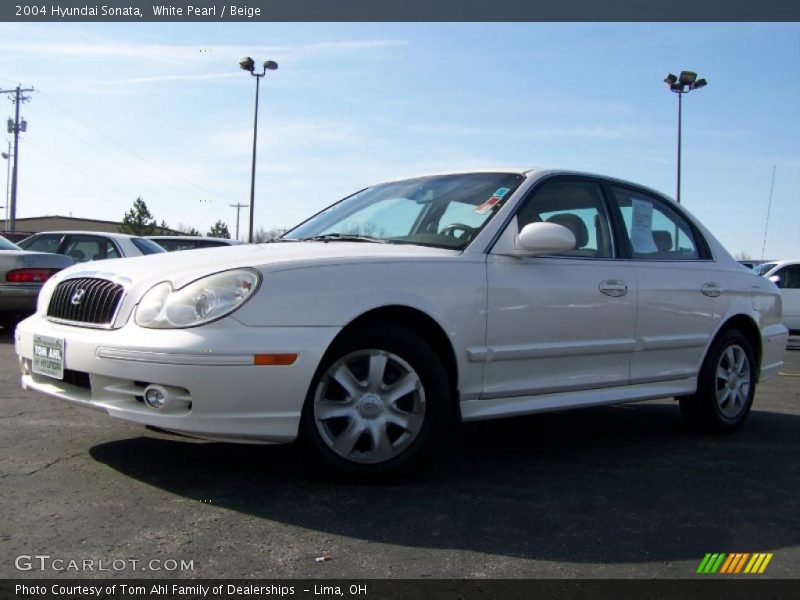 White Pearl / Beige 2004 Hyundai Sonata