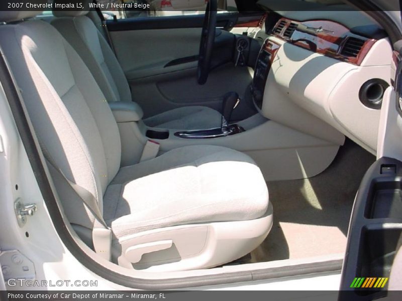White / Neutral Beige 2007 Chevrolet Impala LS