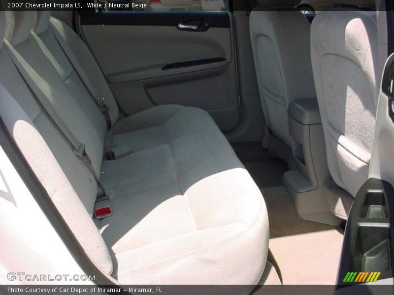 White / Neutral Beige 2007 Chevrolet Impala LS