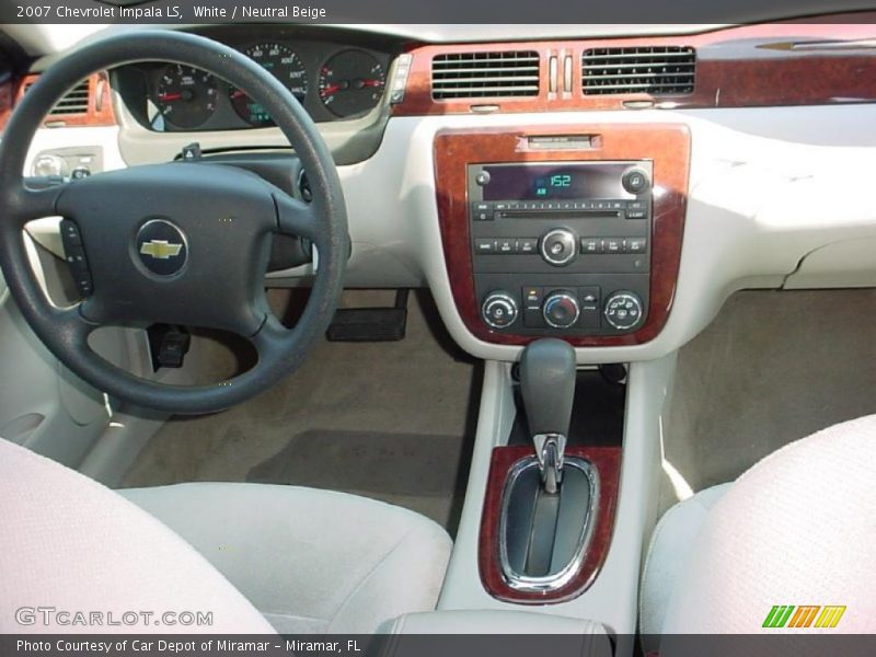 White / Neutral Beige 2007 Chevrolet Impala LS