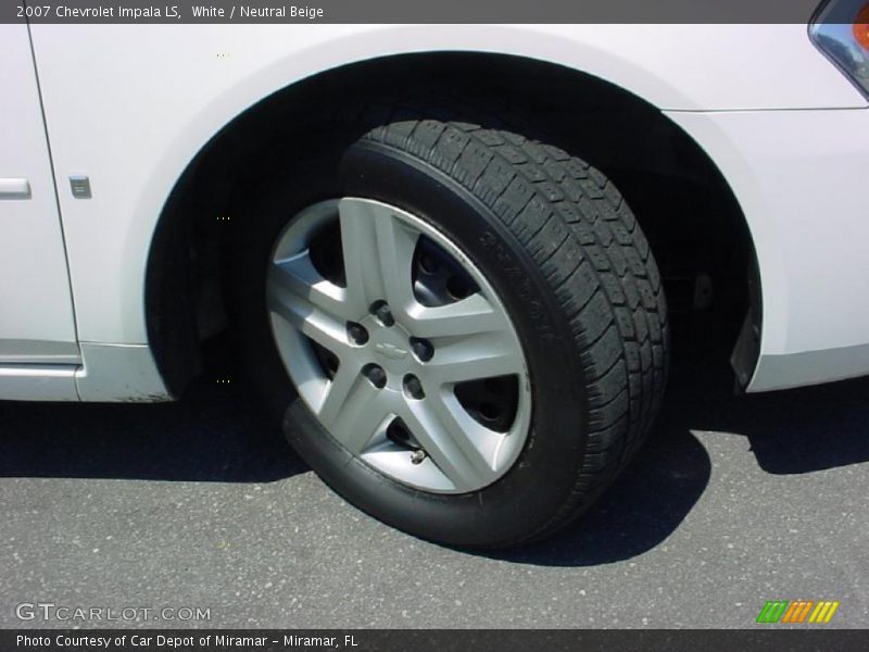 White / Neutral Beige 2007 Chevrolet Impala LS