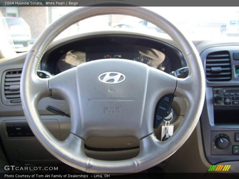 White Pearl / Beige 2004 Hyundai Sonata