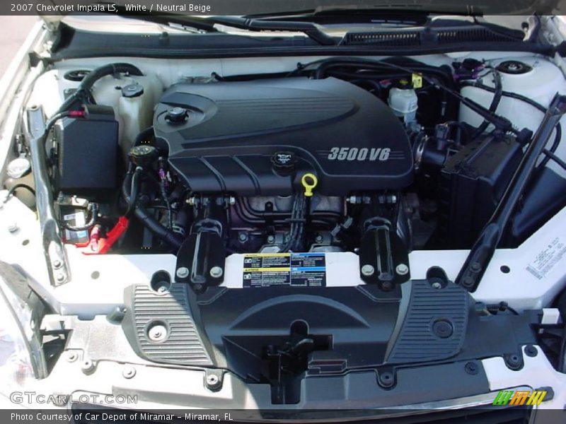 White / Neutral Beige 2007 Chevrolet Impala LS