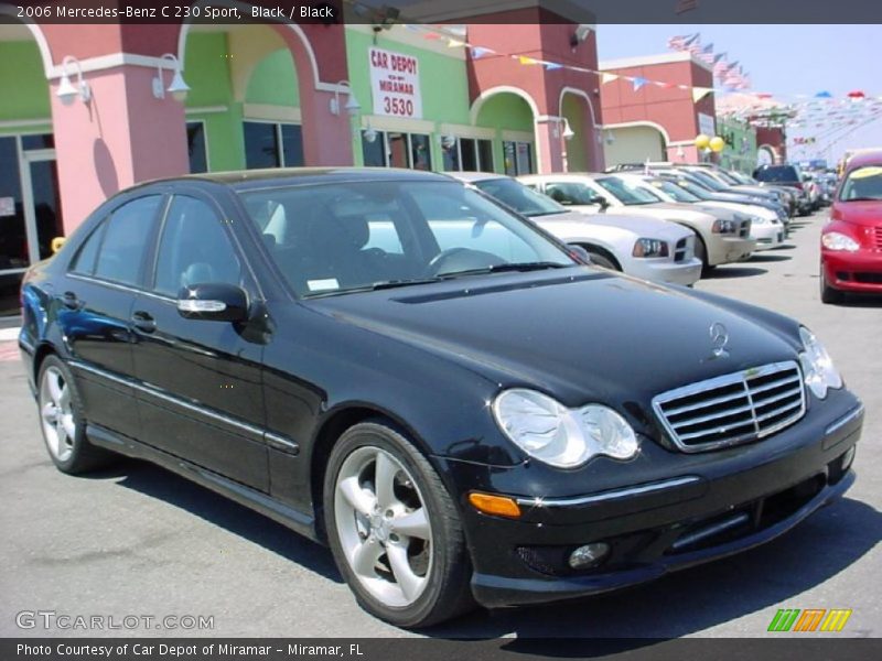 Black / Black 2006 Mercedes-Benz C 230 Sport