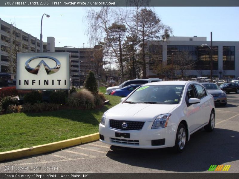 Fresh Powder White / Charcoal/Steel 2007 Nissan Sentra 2.0 S