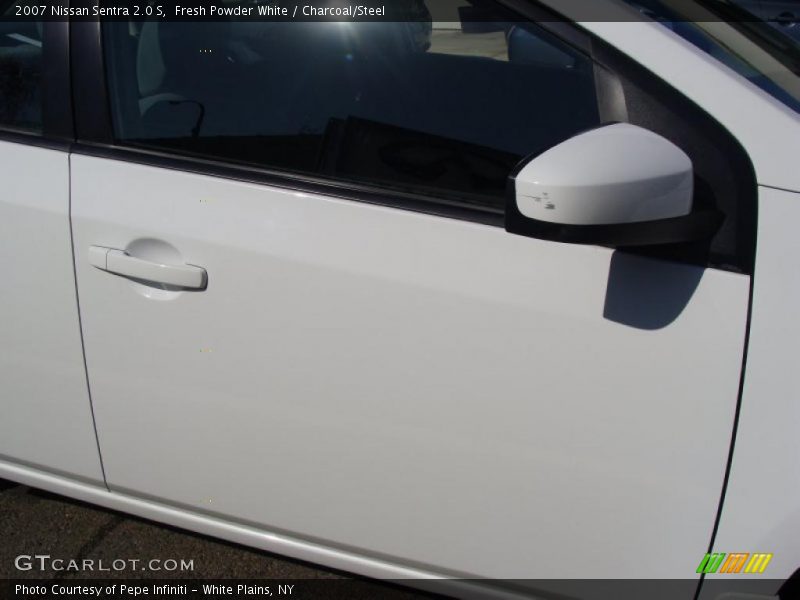 Fresh Powder White / Charcoal/Steel 2007 Nissan Sentra 2.0 S