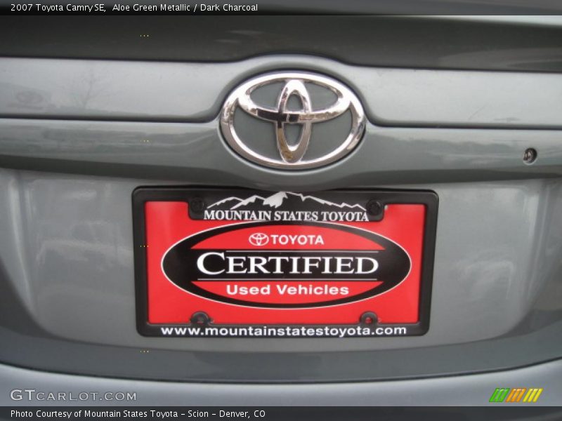 Aloe Green Metallic / Dark Charcoal 2007 Toyota Camry SE