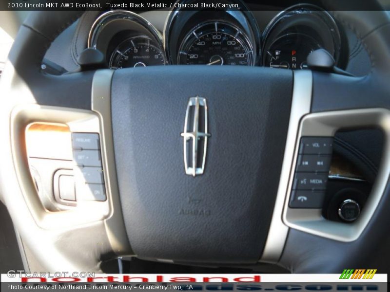 Tuxedo Black Metallic / Charcoal Black/Canyon 2010 Lincoln MKT AWD EcoBoost