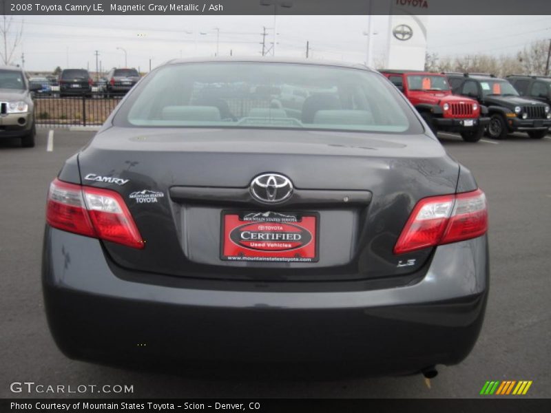 Magnetic Gray Metallic / Ash 2008 Toyota Camry LE