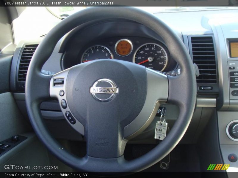 Fresh Powder White / Charcoal/Steel 2007 Nissan Sentra 2.0 S