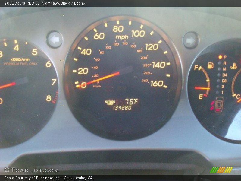 Nighthawk Black / Ebony 2001 Acura RL 3.5