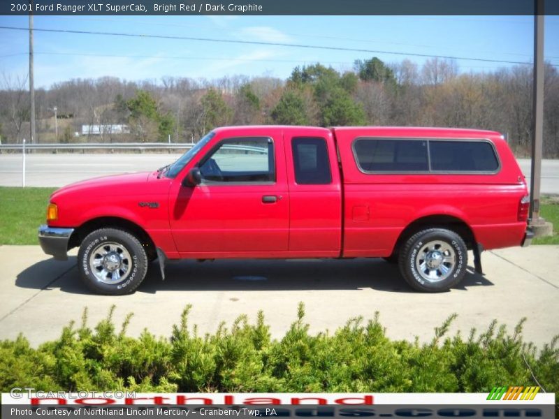 Bright Red / Dark Graphite 2001 Ford Ranger XLT SuperCab