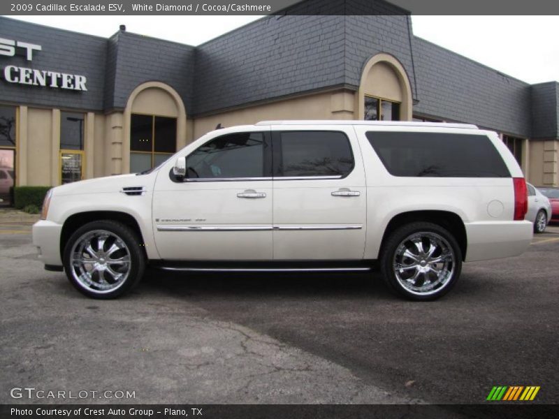 White Diamond / Cocoa/Cashmere 2009 Cadillac Escalade ESV