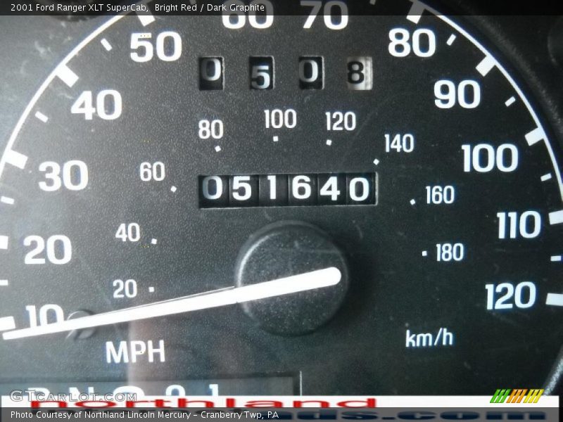 Bright Red / Dark Graphite 2001 Ford Ranger XLT SuperCab