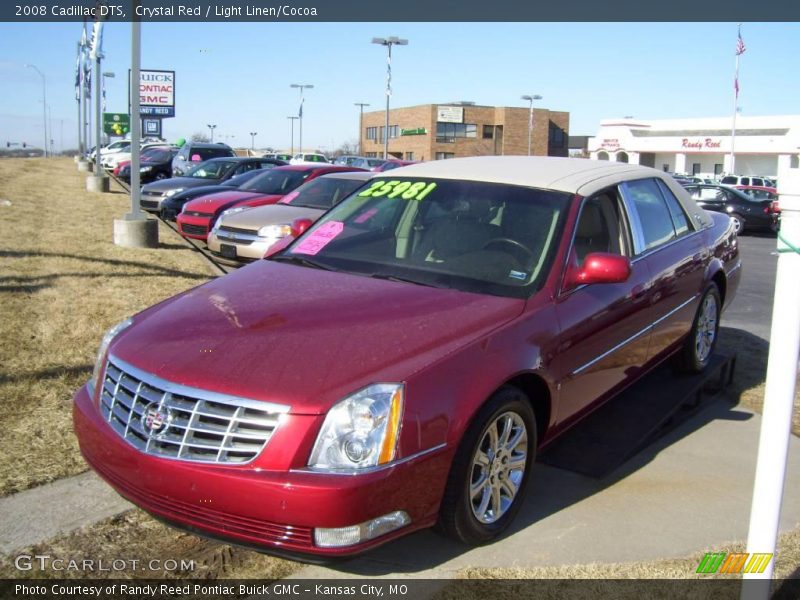 Crystal Red / Light Linen/Cocoa 2008 Cadillac DTS