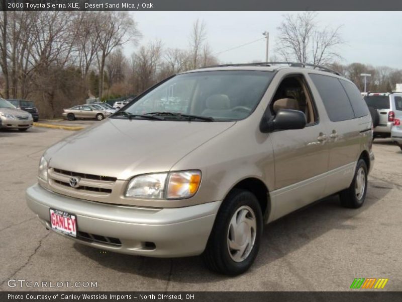 Desert Sand Mica / Oak 2000 Toyota Sienna XLE