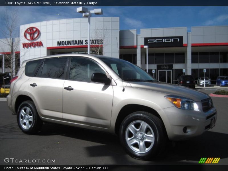 Savannah Metallic / Taupe 2008 Toyota RAV4 V6 4WD