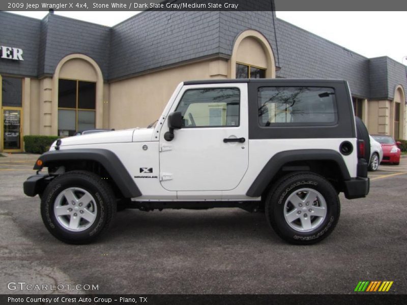 Stone White / Dark Slate Gray/Medium Slate Gray 2009 Jeep Wrangler X 4x4