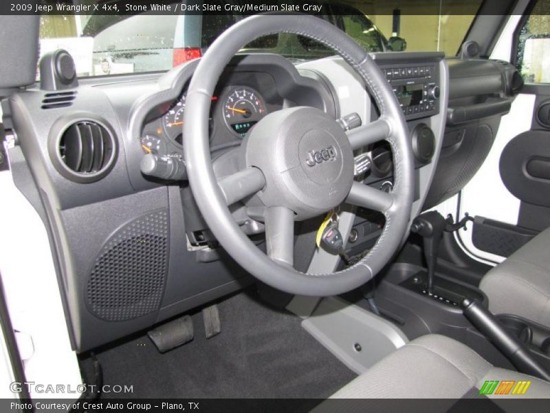 Stone White / Dark Slate Gray/Medium Slate Gray 2009 Jeep Wrangler X 4x4