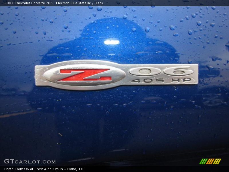Electron Blue Metallic / Black 2003 Chevrolet Corvette Z06