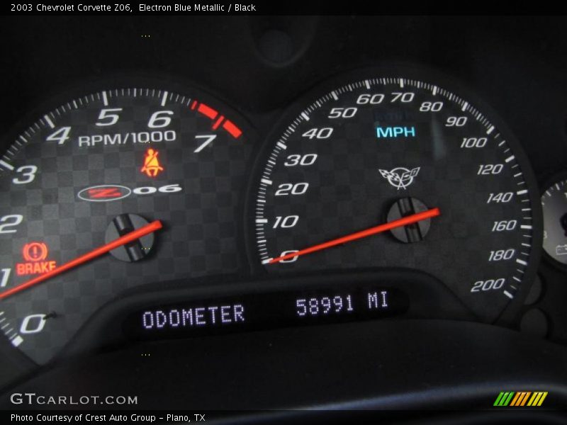 Electron Blue Metallic / Black 2003 Chevrolet Corvette Z06