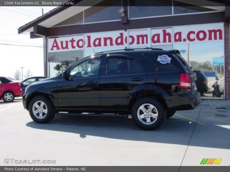 Ebony Black / Gray 2006 Kia Sorento LX