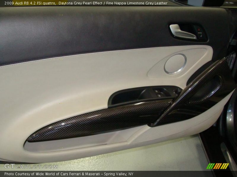 Daytona Grey Pearl Effect / Fine Nappa Limestone Grey Leather 2009 Audi R8 4.2 FSI quattro