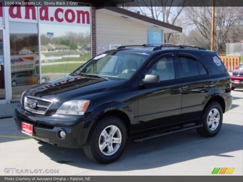 Ebony Black / Gray 2006 Kia Sorento LX