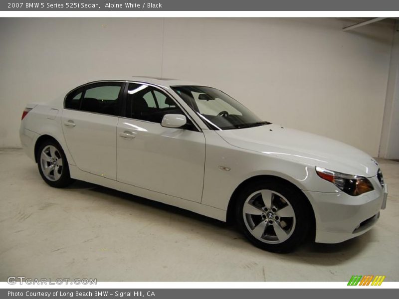 Alpine White / Black 2007 BMW 5 Series 525i Sedan