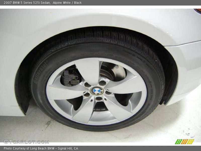 Alpine White / Black 2007 BMW 5 Series 525i Sedan