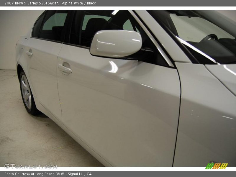 Alpine White / Black 2007 BMW 5 Series 525i Sedan