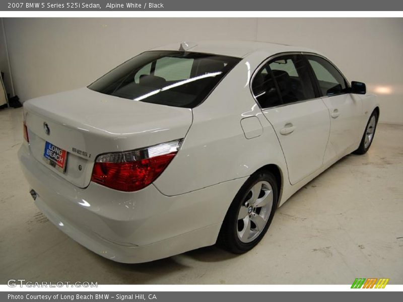 Alpine White / Black 2007 BMW 5 Series 525i Sedan