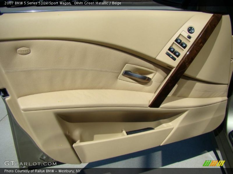 Olivin Green Metallic / Beige 2007 BMW 5 Series 530xi Sport Wagon