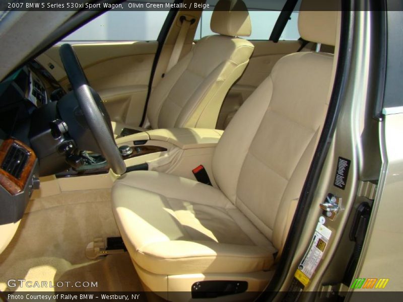 Olivin Green Metallic / Beige 2007 BMW 5 Series 530xi Sport Wagon
