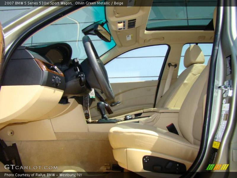 Olivin Green Metallic / Beige 2007 BMW 5 Series 530xi Sport Wagon