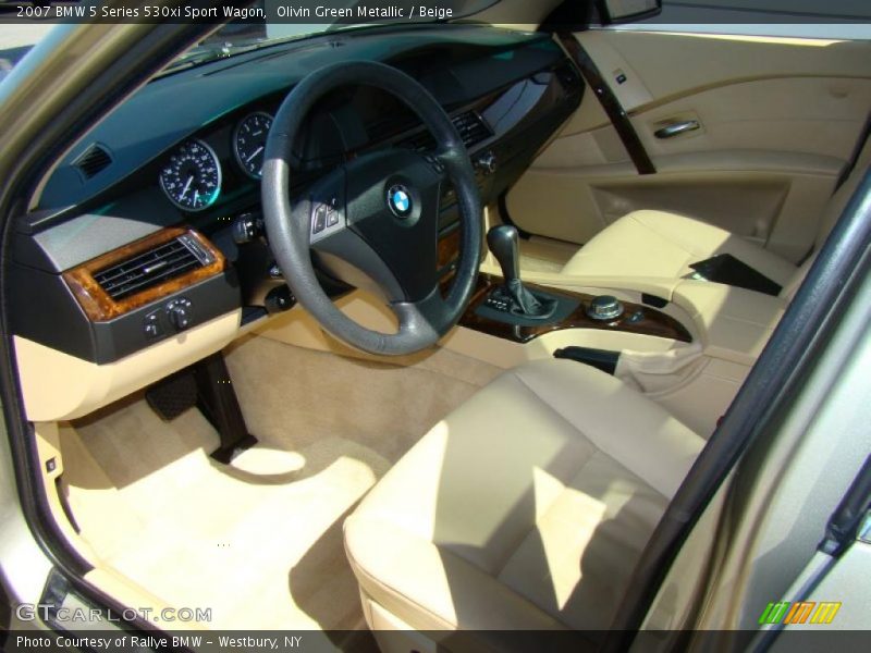 Olivin Green Metallic / Beige 2007 BMW 5 Series 530xi Sport Wagon