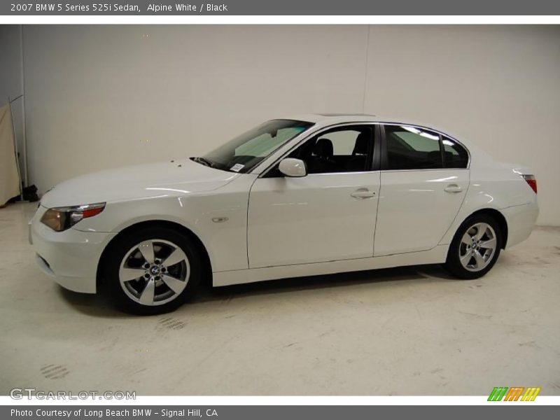 Alpine White / Black 2007 BMW 5 Series 525i Sedan