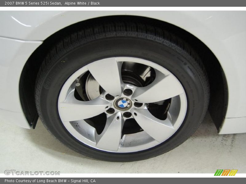 Alpine White / Black 2007 BMW 5 Series 525i Sedan