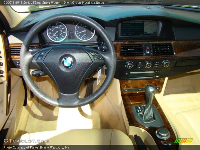 Olivin Green Metallic / Beige 2007 BMW 5 Series 530xi Sport Wagon